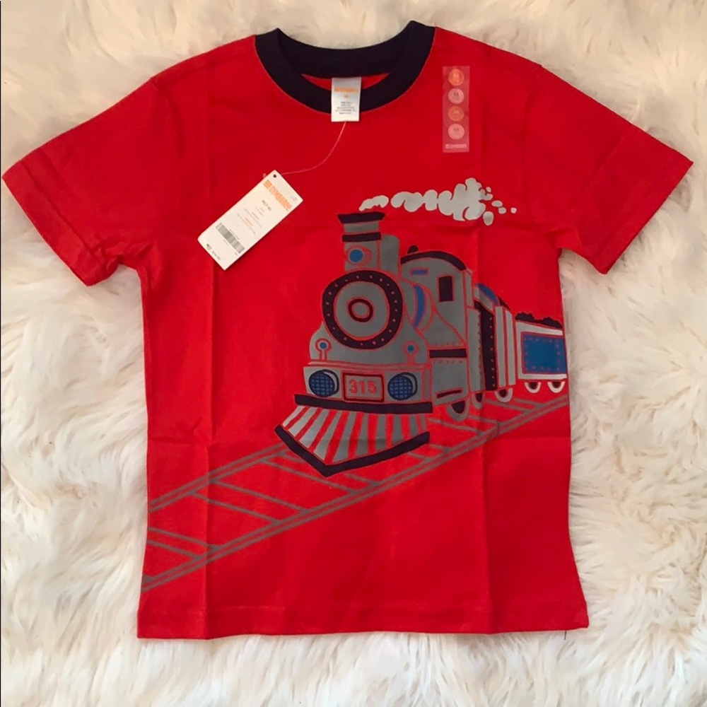 Gymboree boys train tee shirt red